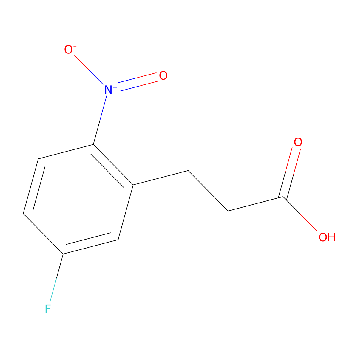 3-(5-Fluoro-2-nitrophenyl)propanoic acid molecular structure, CAS 1156307-10-6