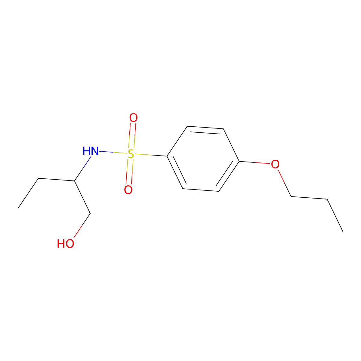 (1-Ethyl-2-hydroxyethyl)[(4-propoxyphenyl)sulfonyl]amine molecular structure, CAS 1156311-58-8