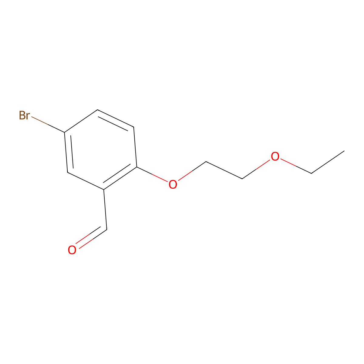 5-Bromo-2-(2-ethoxyethoxy)benzaldehyde molecular structure, CAS 1156314-50-9