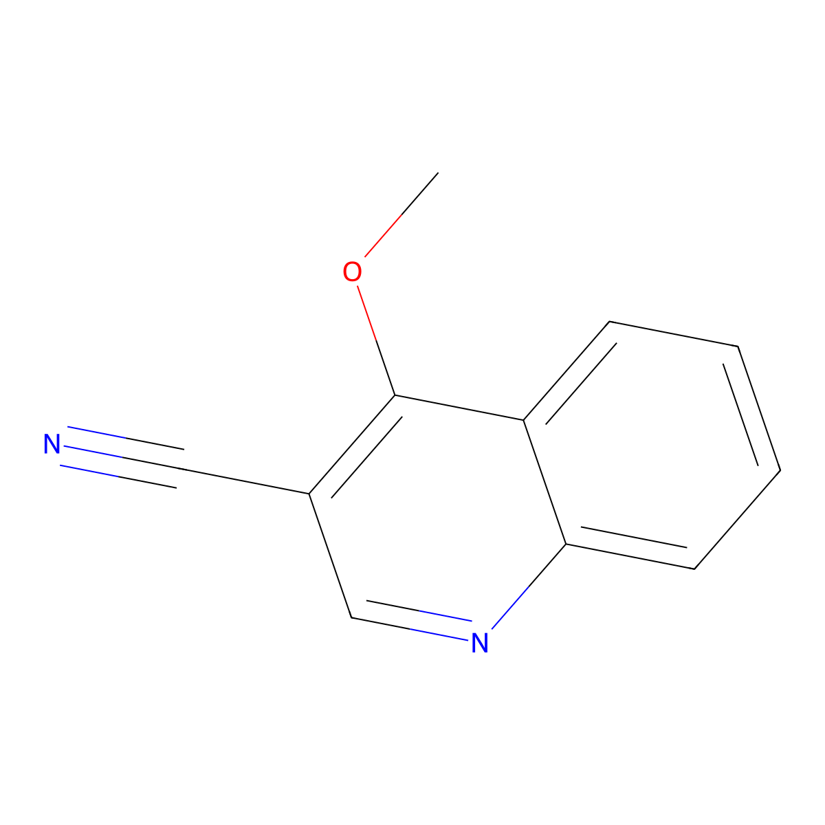 4-Methoxyquinoline-3-carbonitrile molecular structure, CAS 1156314-94-1