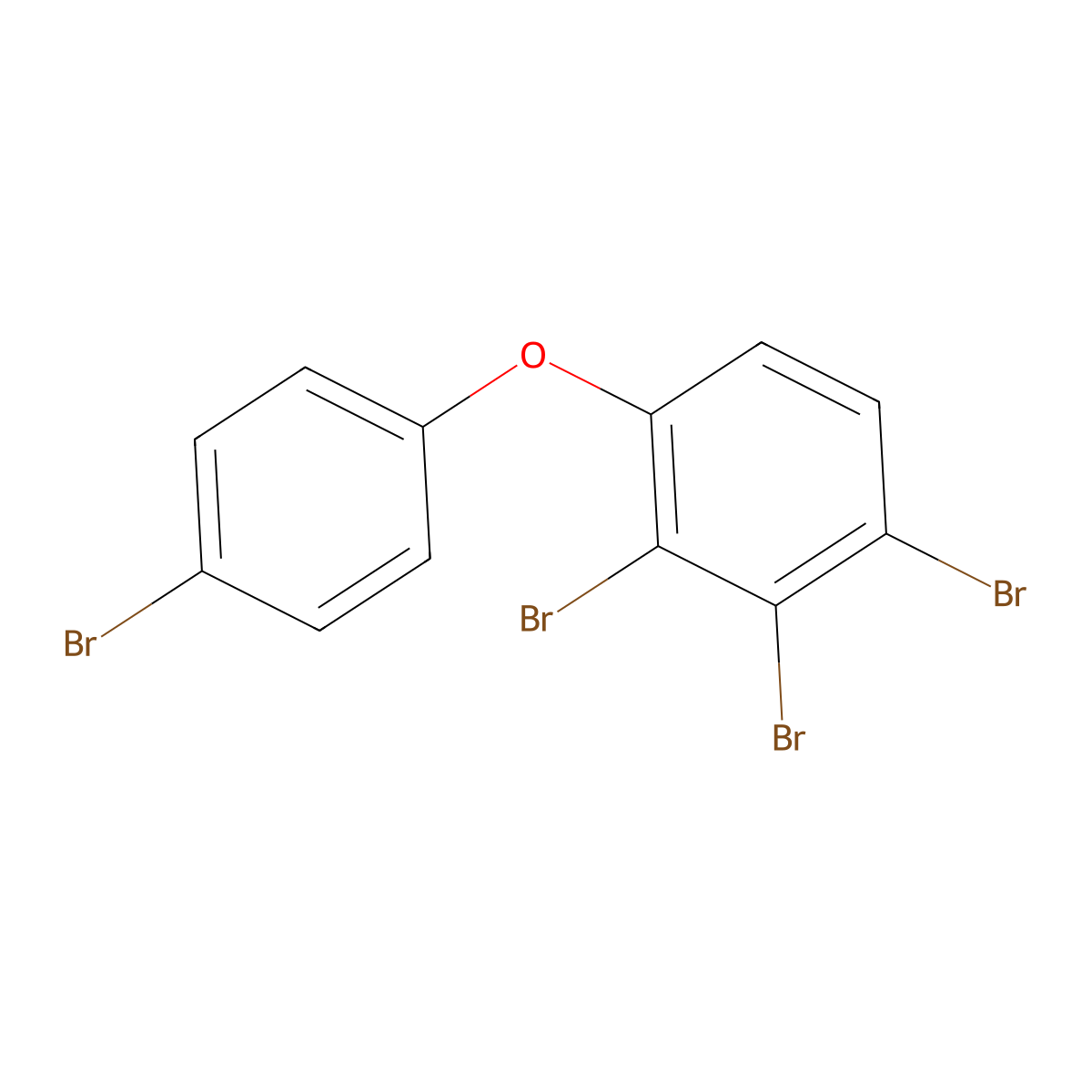 Tetrabromodiphenyl ethers molecular structure, CAS 115633-92-6