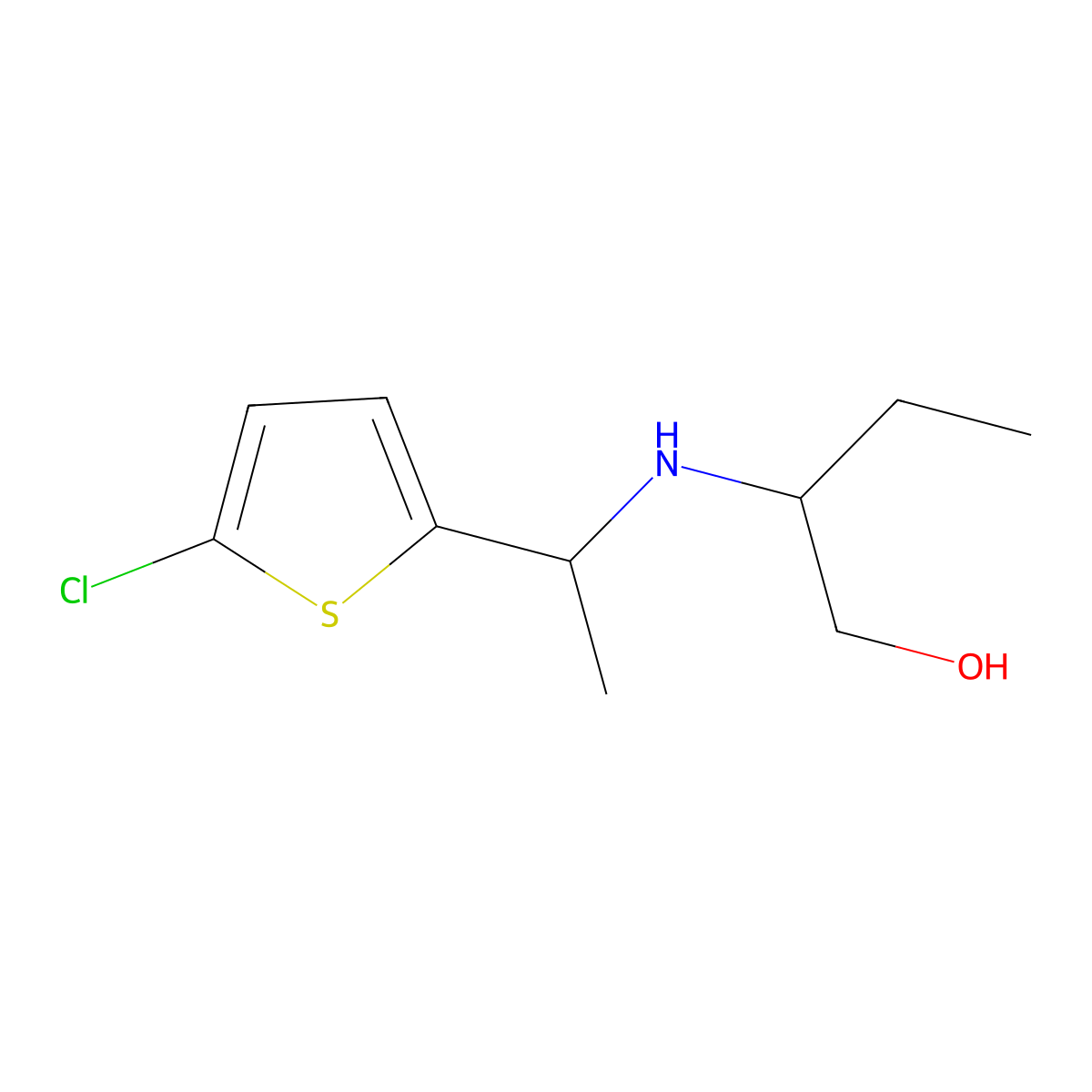 2-{[1-(5-Chlorothiophen-2-yl)ethyl]amino}butan-1-ol molecular structure, CAS 1156335-74-8