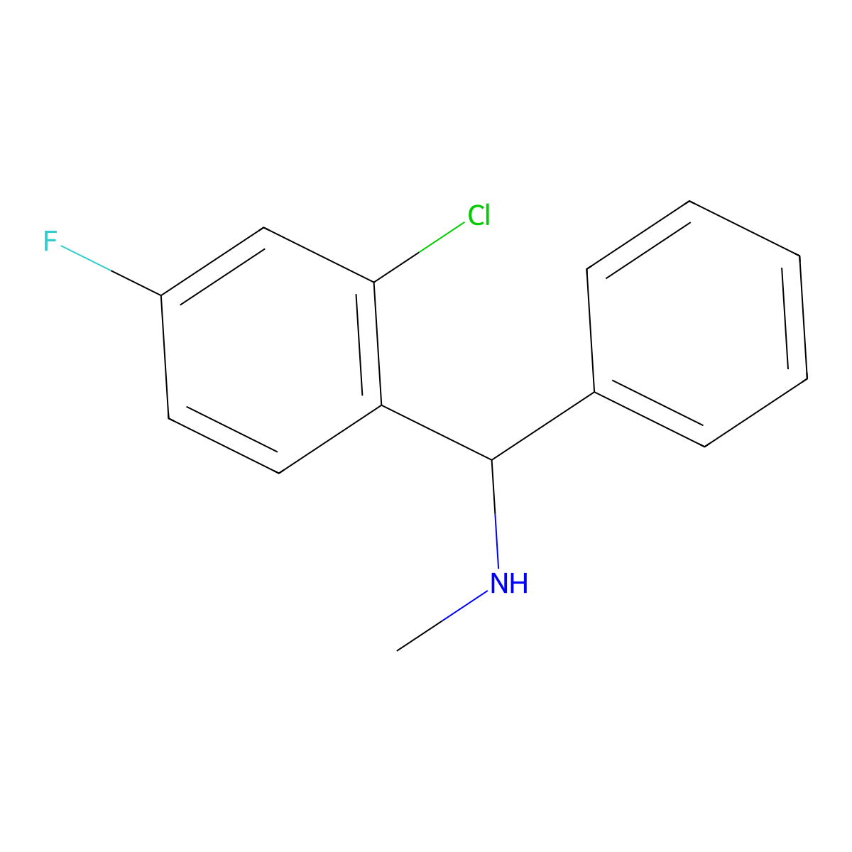 [(2-Chloro-4-fluorophenyl)(phenyl)methyl](methyl)amine molecular structure, CAS 1156337-04-0