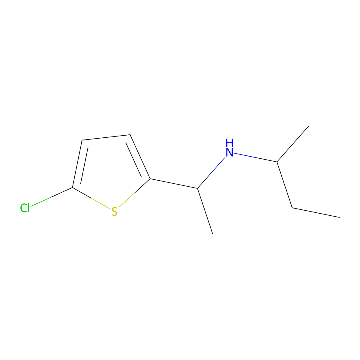 (Butan-2-yl)[1-(5-chlorothiophen-2-yl)ethyl]amine molecular structure, CAS 1156338-58-7