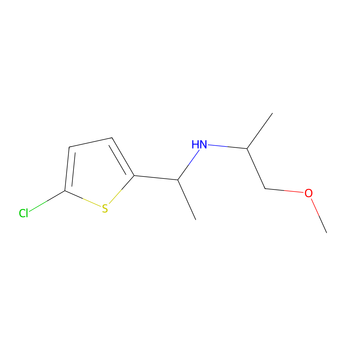 [1-(5-Chlorothiophen-2-yl)ethyl](1-methoxypropan-2-yl)amine molecular structure, CAS 1156339-14-8