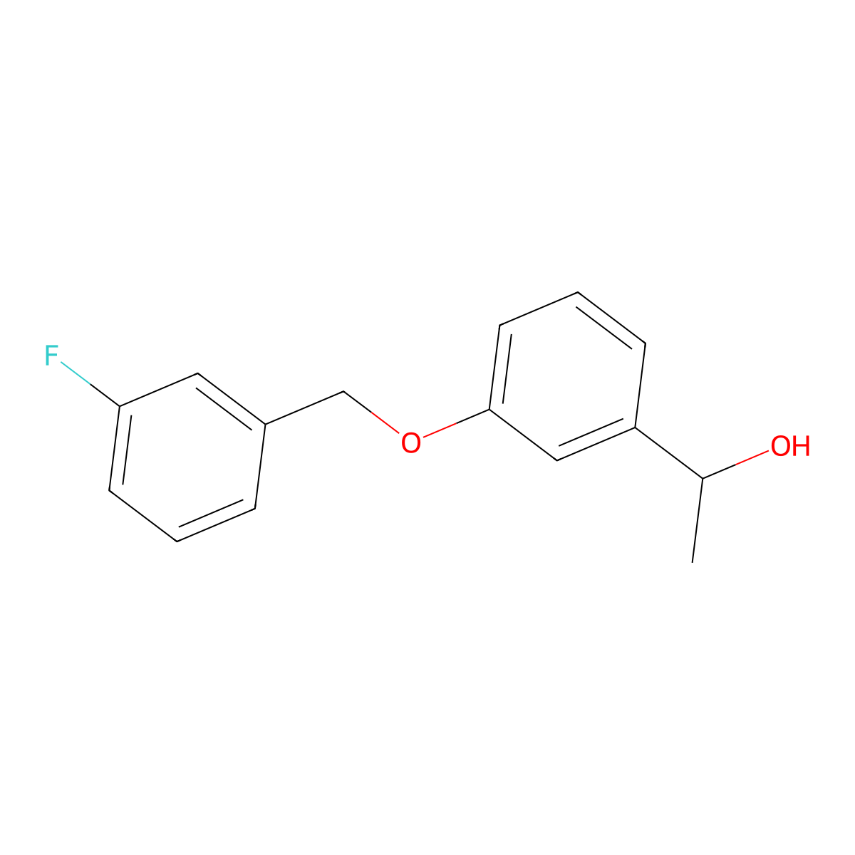 3-[(3-Fluorophenyl)methoxy]-alpha-methylbenzenemethanol molecular structure, CAS 1156342-00-5