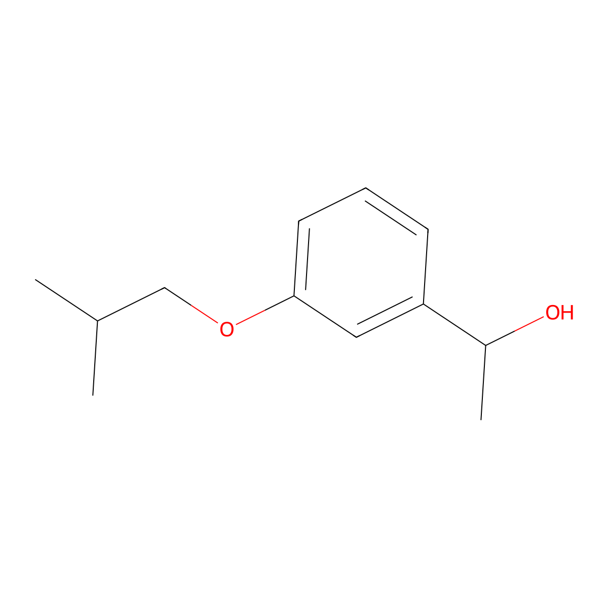 1-(3-Isobutoxyphenyl)ethanol molecular structure, CAS 1156342-14-1