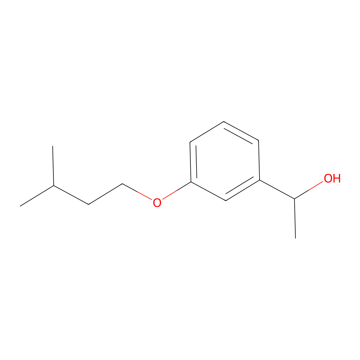 1-(3-(Isopentyloxy)phenyl)ethanol molecular structure, CAS 1156342-42-5