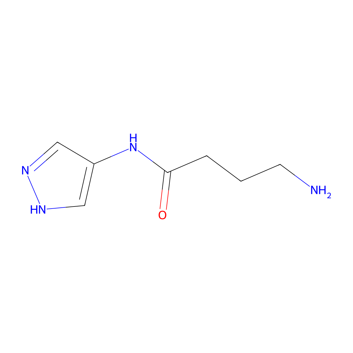 4-amino-N-(1H-pyrazol-4-yl)butanamide molecular structure, CAS 1156351-36-8