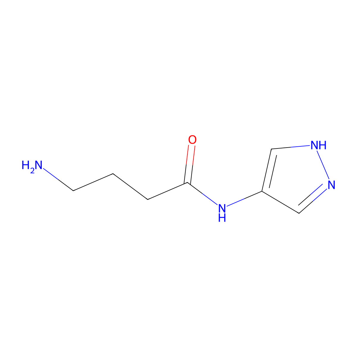 4-amino-N-(1H-pyrazol-4-yl)butanamide molecular structure, CAS 1156351-36-8