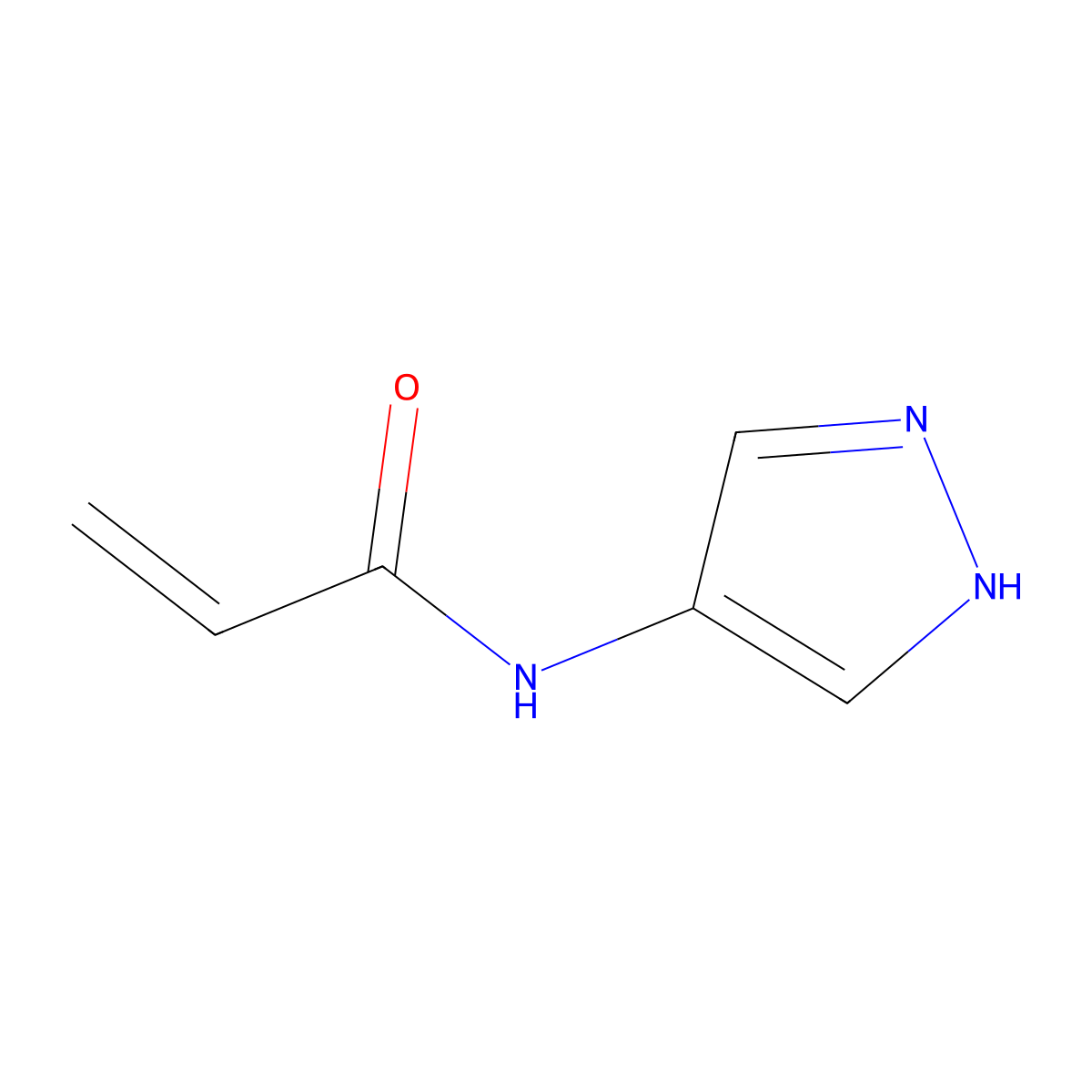N-(1H-pyrazol-4-yl)prop-2-enamide molecular structure, CAS 1156352-08-7