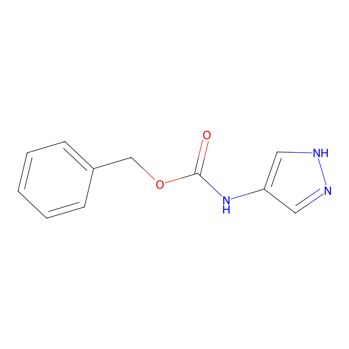 benzyl N-(1H-pyrazol-4-yl)carbamate molecular structure, CAS 1156352-60-1