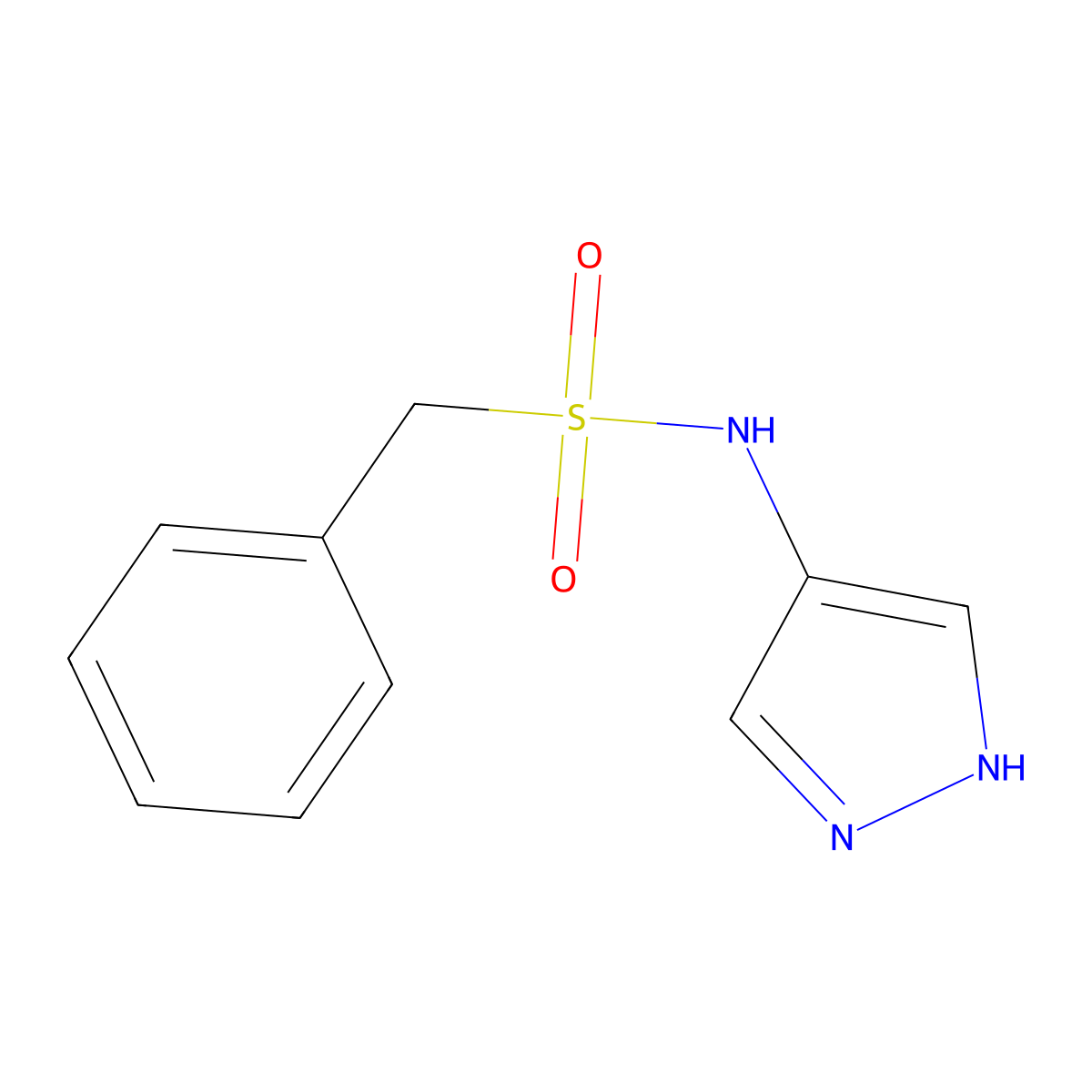 1-phenyl-N-(1H-pyrazol-4-yl)methanesulfonamide molecular structure, CAS 1156354-83-4