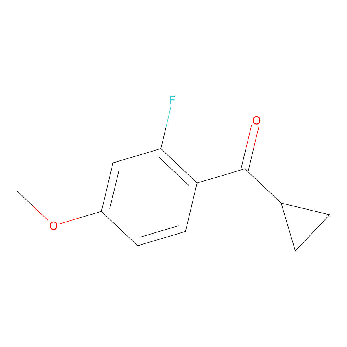 Cyclopropyl(2-fluoro-4-methoxyphenyl)methanone molecular structure, CAS 1156355-29-1