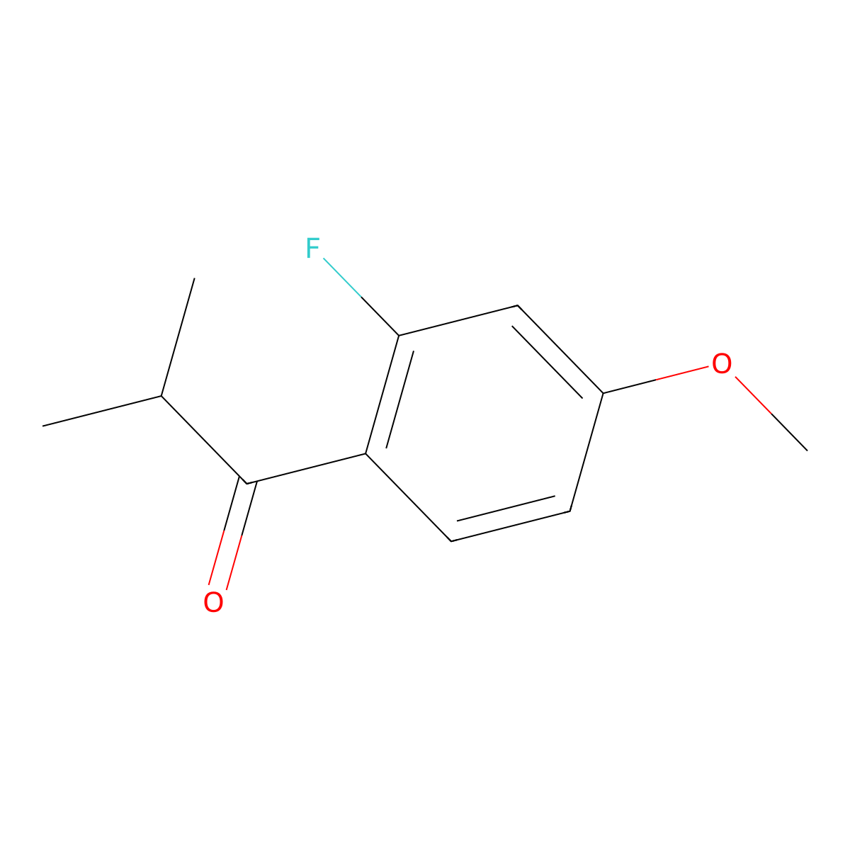 1-(2-Fluoro-4-methoxyphenyl)-2-methylpropan-1-one molecular structure, CAS 1156360-72-3