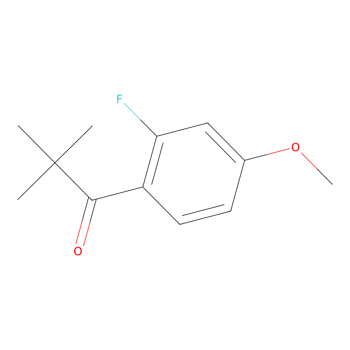 1-(2-Fluoro-4-methoxyphenyl)-2,2-dimethylpropan-1-one molecular structure, CAS 1156360-83-6