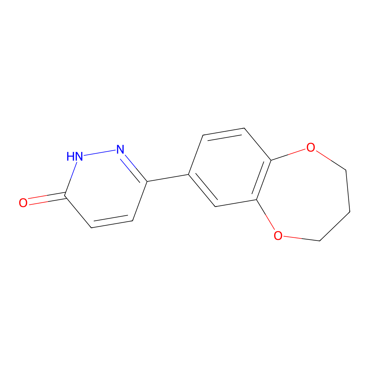 6-(3,4-dihydro-2H-1,5-benzodioxepin-7-yl)-2,3-dihydropyridazin-3-one molecular structure, CAS 1156362-84-3