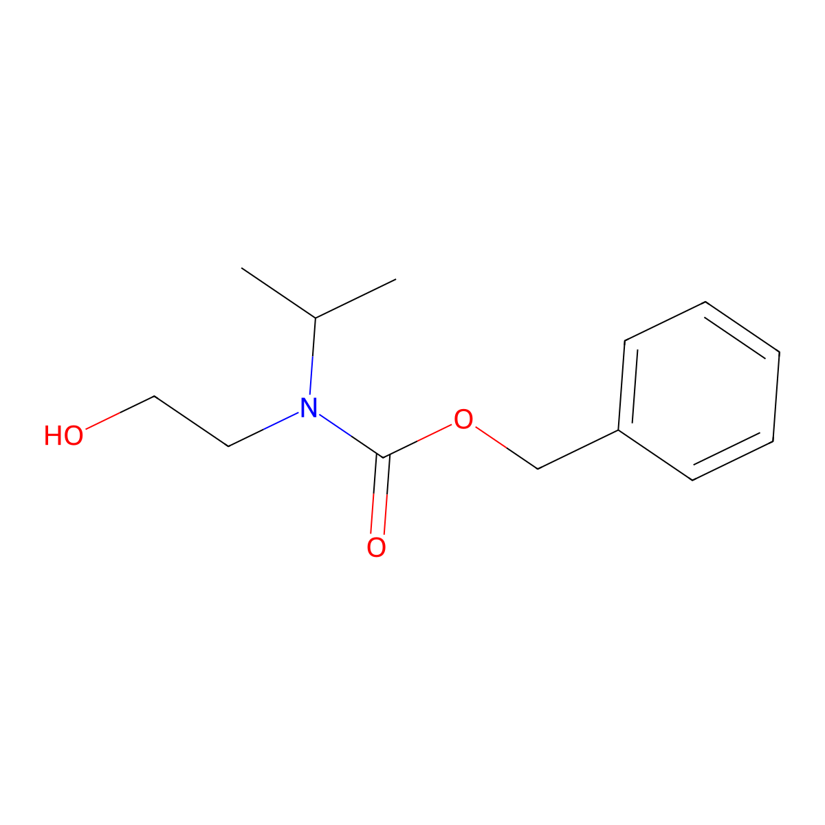 Benzyl N-(2-hydroxyethyl)-N-(propan-2-yl)carbamate molecular structure, CAS 1156363-32-4
