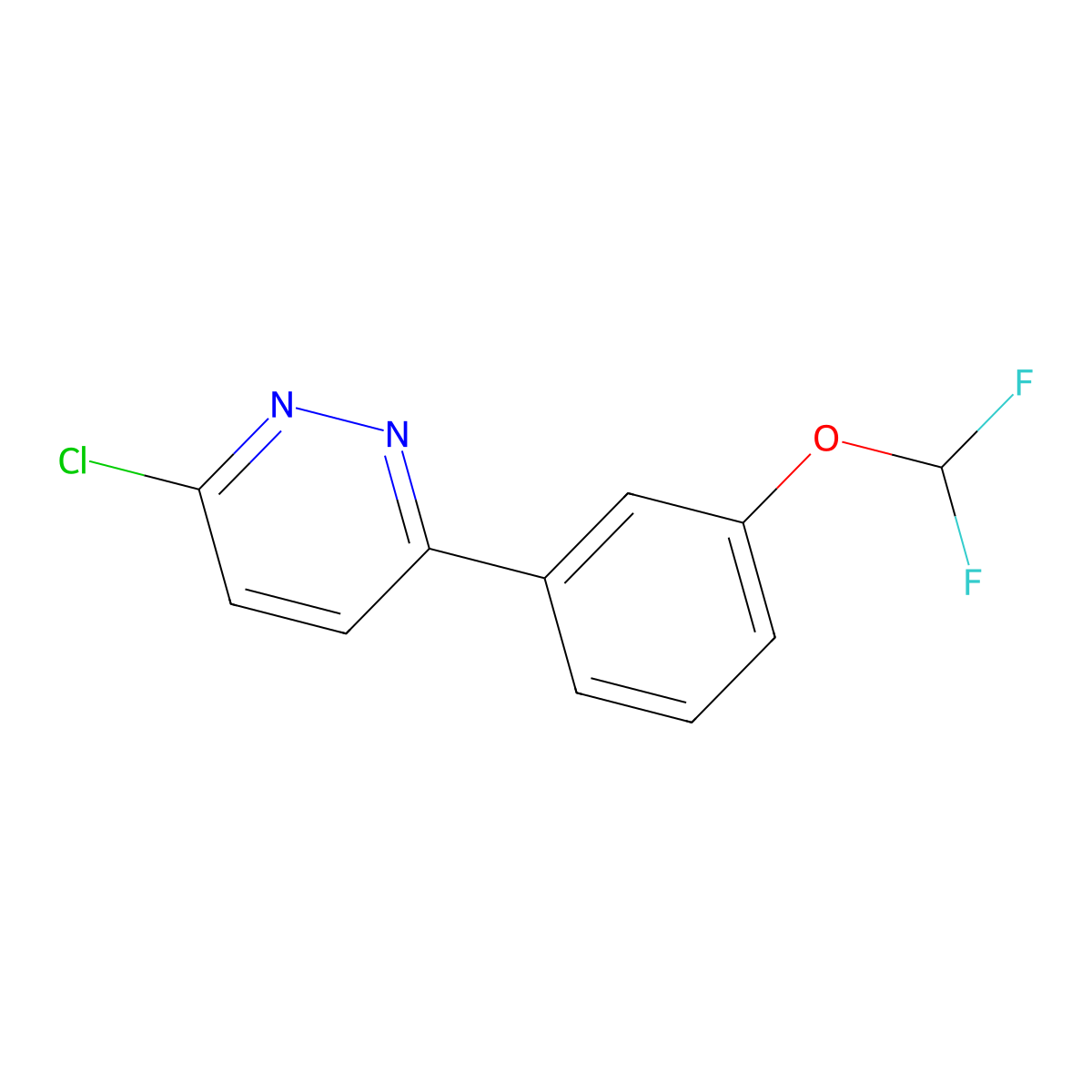 3-Chloro-6-[3-(difluoromethoxy)phenyl]pyridazine molecular structure, CAS 1156364-97-4