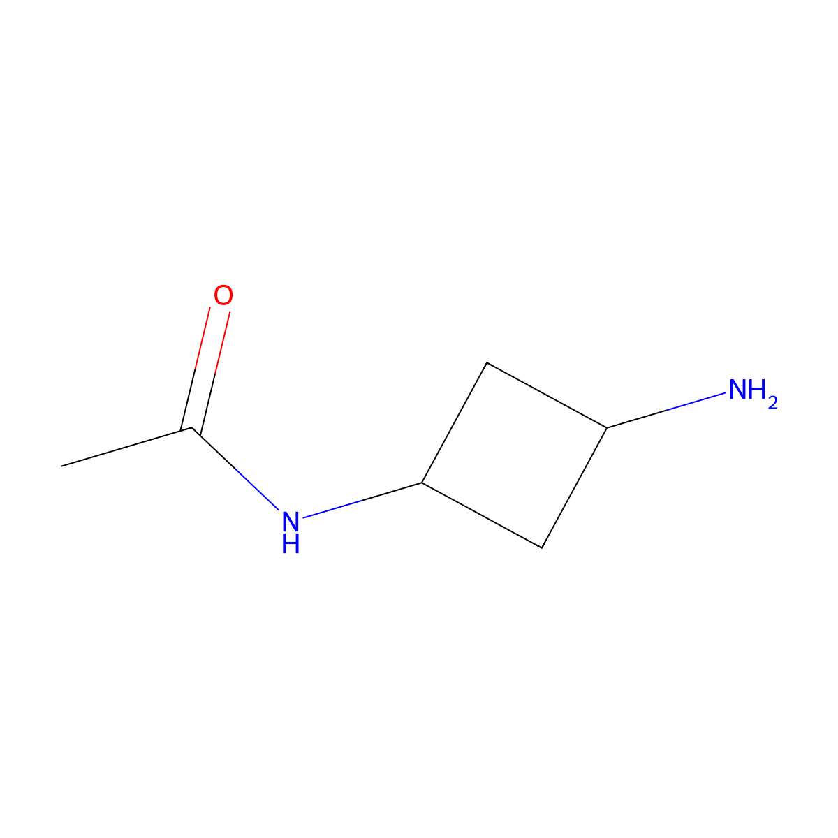 N-(3-Aminocyclobutyl)acetamide molecular structure, CAS 1156366-87-8