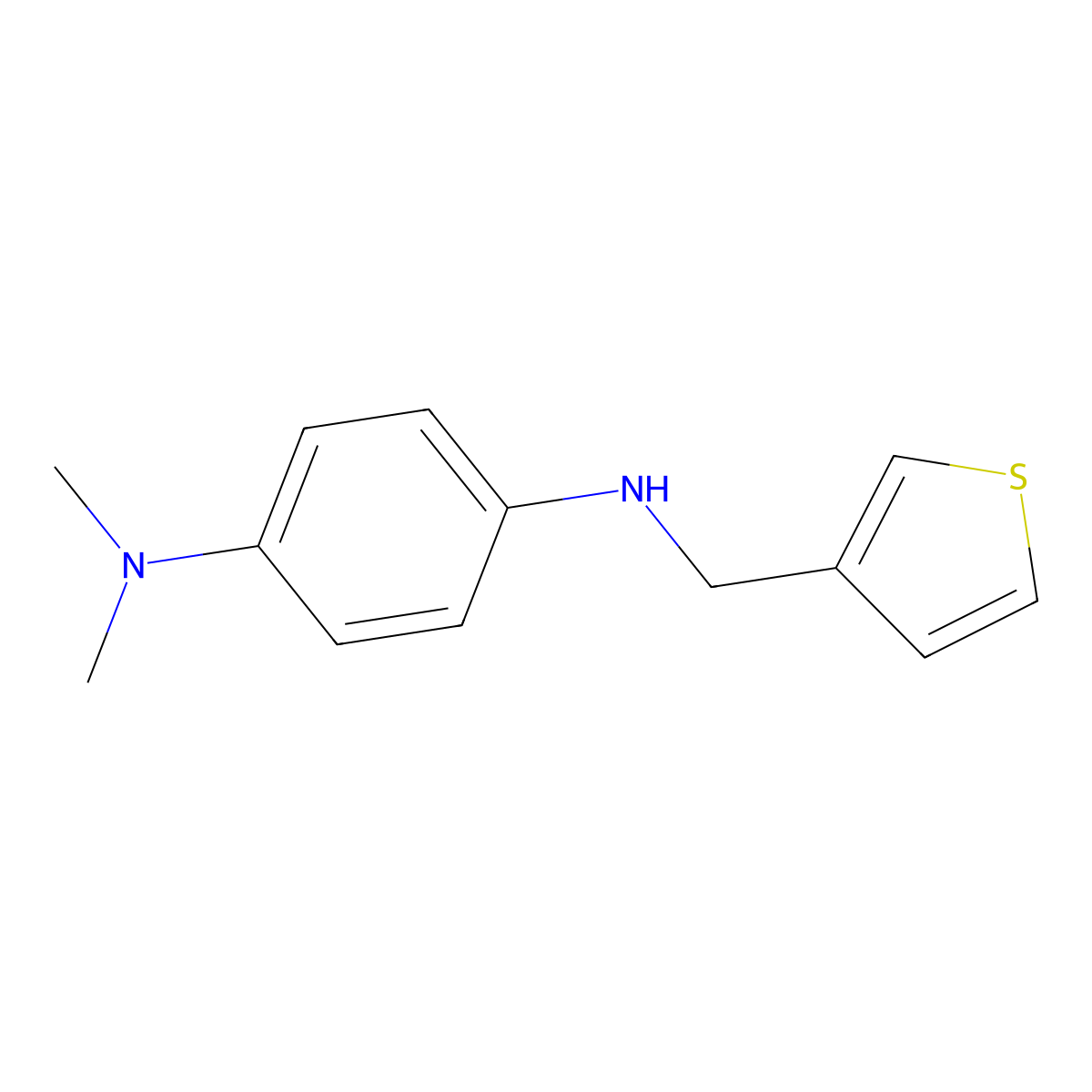 N1,N1-dimethyl-N4-[(thiophen-3-yl)methyl]benzene-1,4-diamine molecular structure, CAS 1156368-49-8