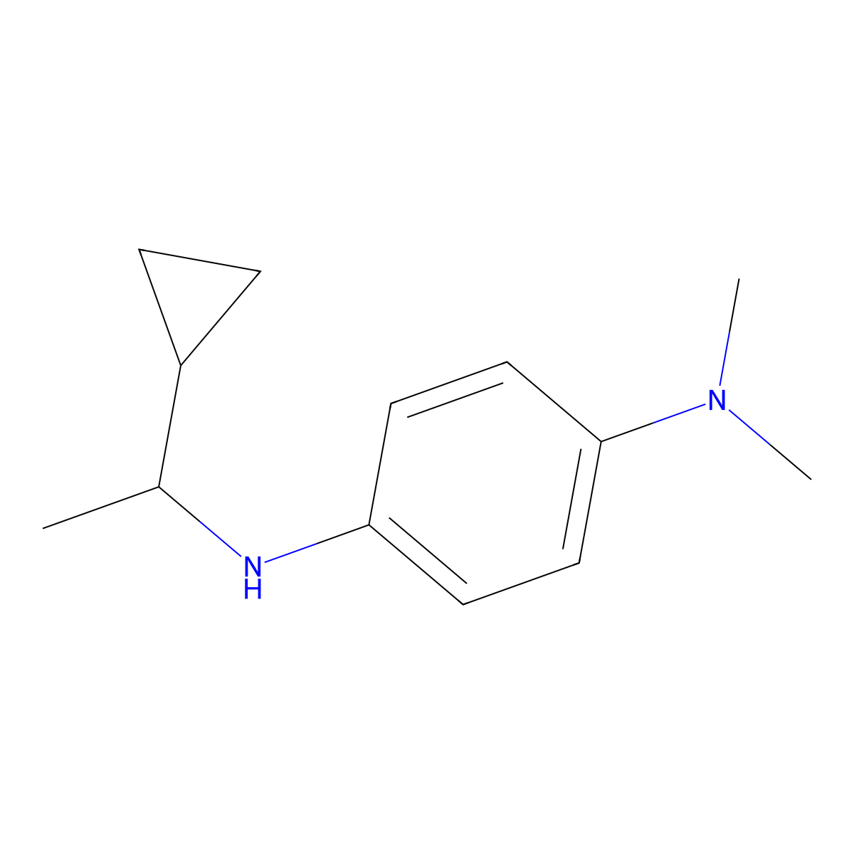 N4-(1-cyclopropylethyl)-N1,N1-dimethylbenzene-1,4-diamine molecular structure, CAS 1156372-50-7