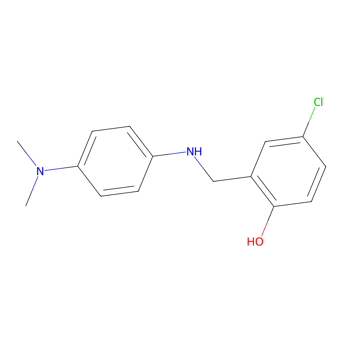 4-Chloro-2-({[4-(dimethylamino)phenyl]amino}methyl)phenol molecular structure, CAS 1156373-67-9