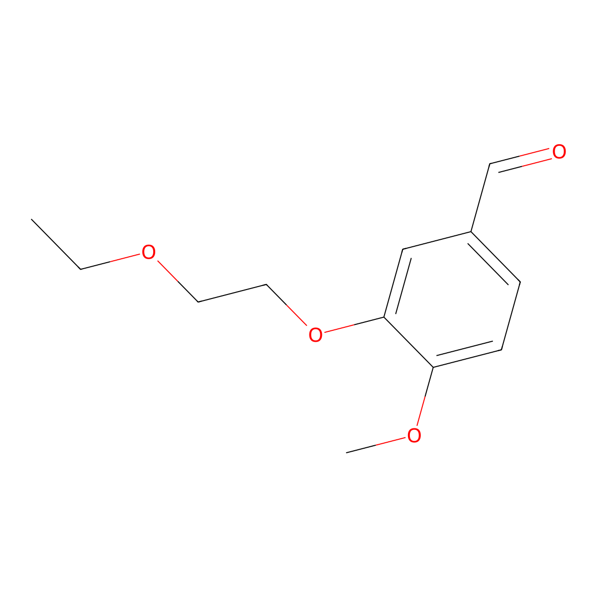 3-(2-Ethoxyethoxy)-4-methoxybenzaldehyde molecular structure, CAS 1156373-81-7