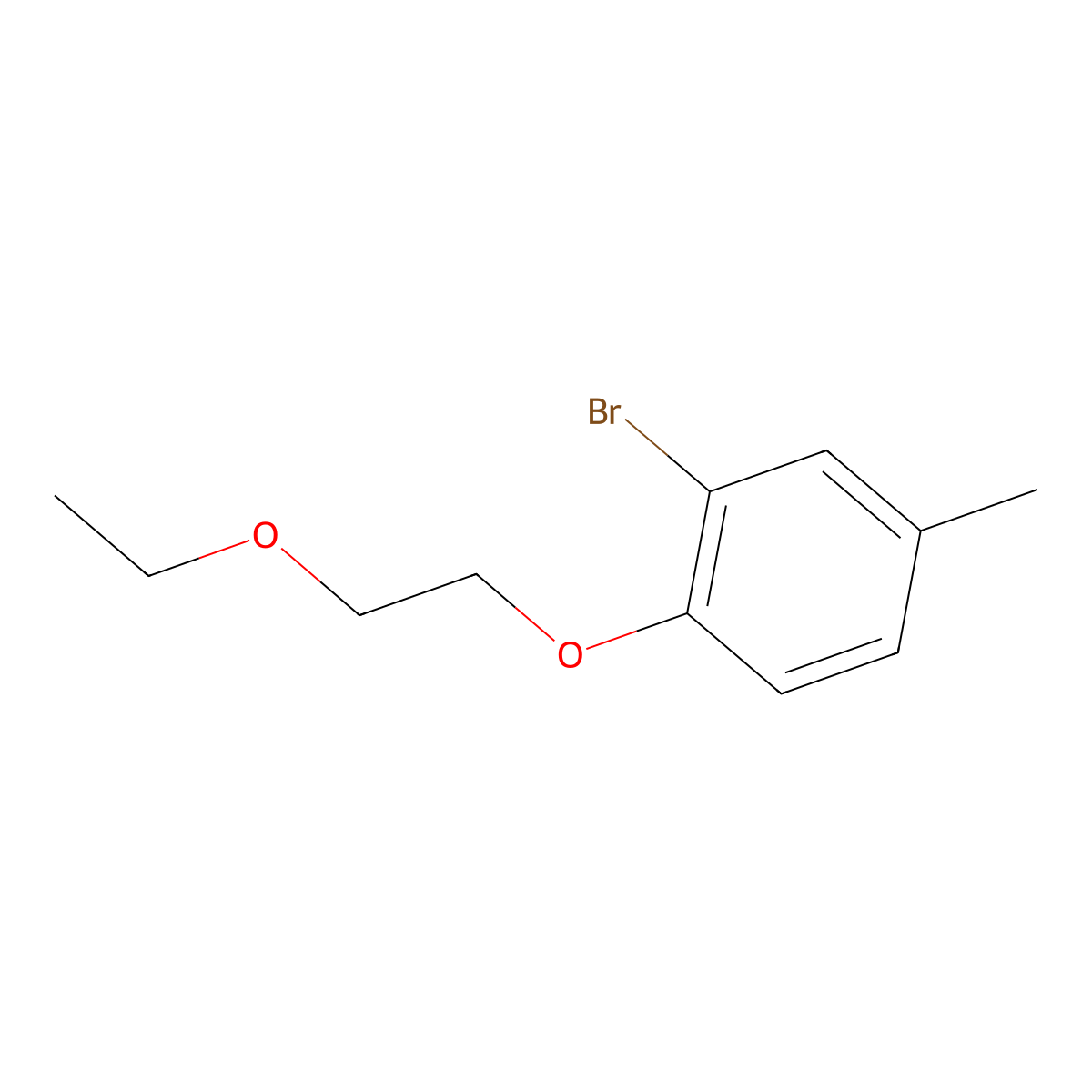 2-Bromo-1-(2-ethoxyethoxy)-4-methylbenzene molecular structure, CAS 1156375-09-5