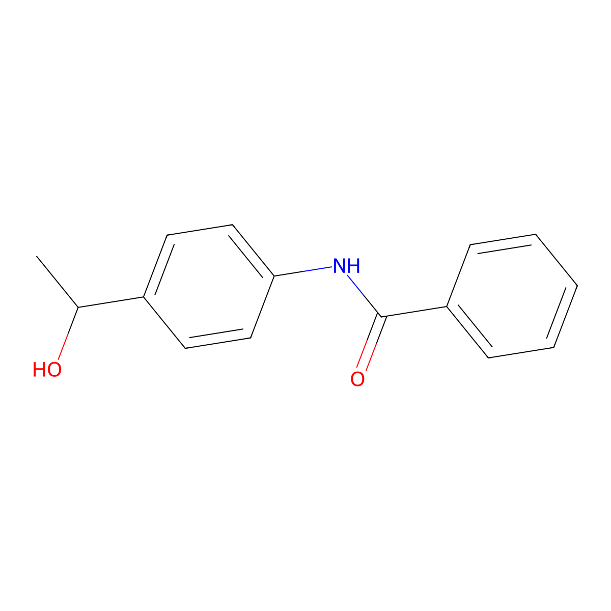 N-[4-(1-hydroxyethyl)phenyl]benzamide molecular structure, CAS 1156379-24-6