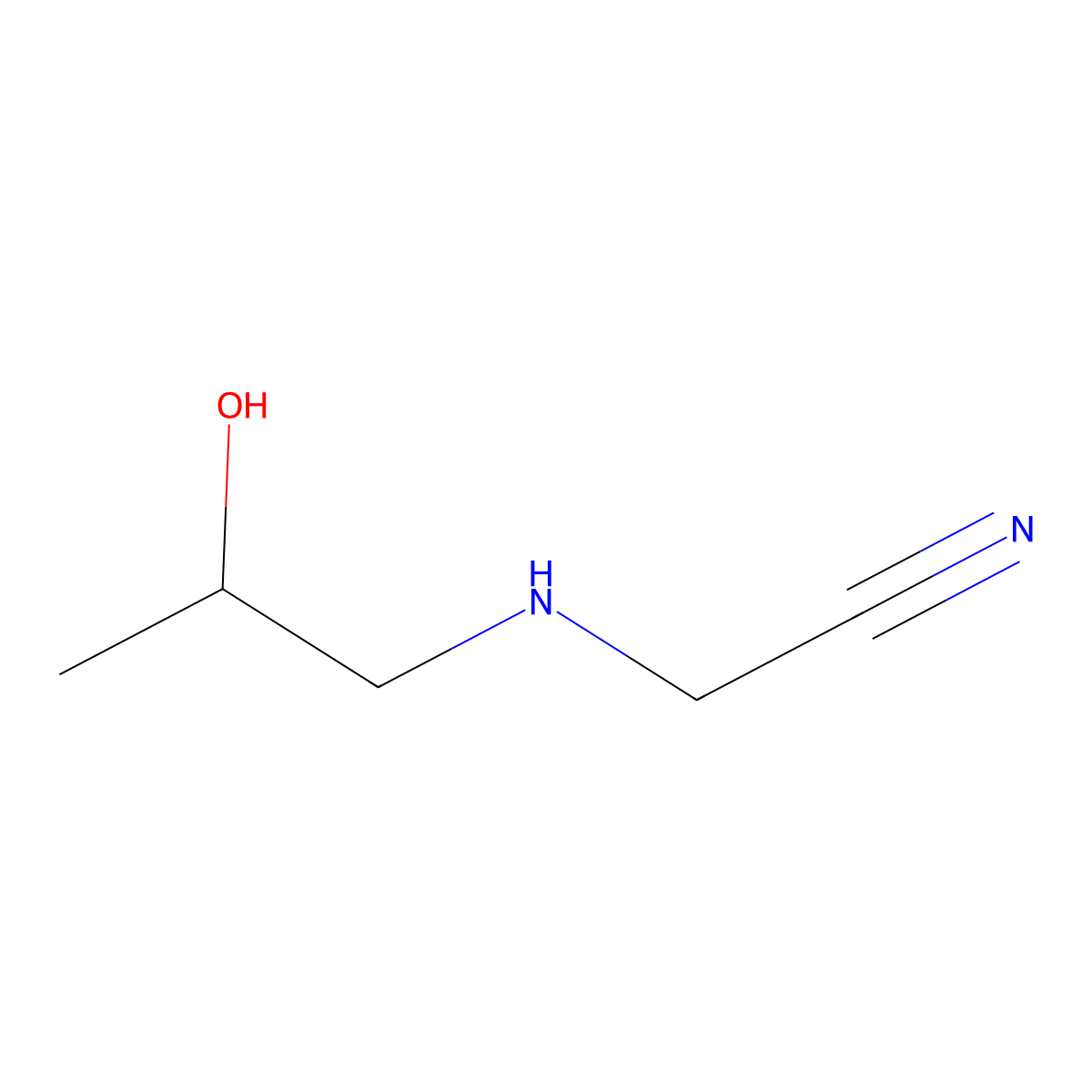 2-[(2-Hydroxypropyl)amino]acetonitrile molecular structure, CAS 1156380-12-9