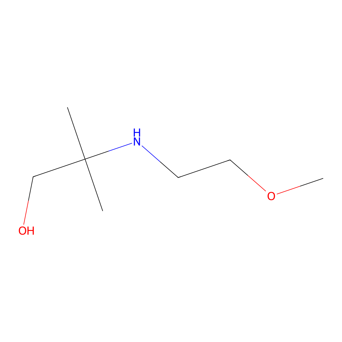 2-[(2-Methoxyethyl)amino]-2-methylpropan-1-ol molecular structure, CAS 1156380-97-0