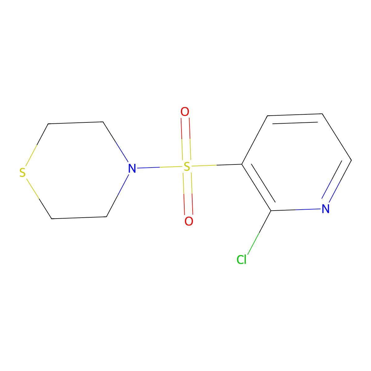 4-[(2-Chloropyridin-3-yl)sulfonyl]thiomorpholine molecular structure, CAS 1156386-14-9