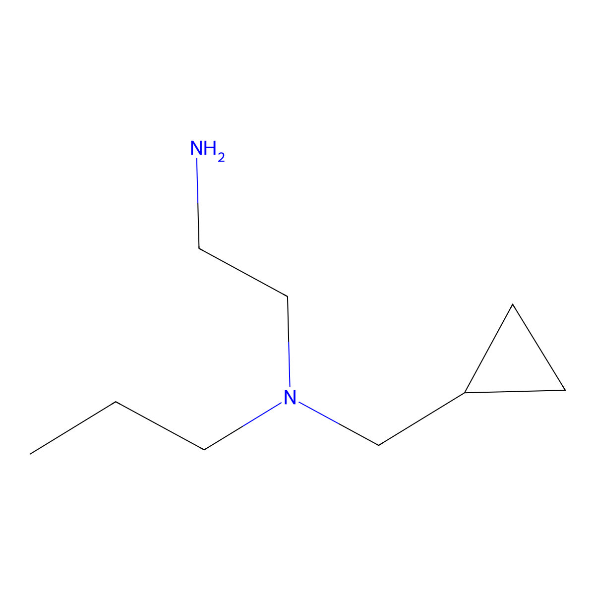 (2-Aminoethyl)(cyclopropylmethyl)propylamine molecular structure, CAS 1156386-34-3