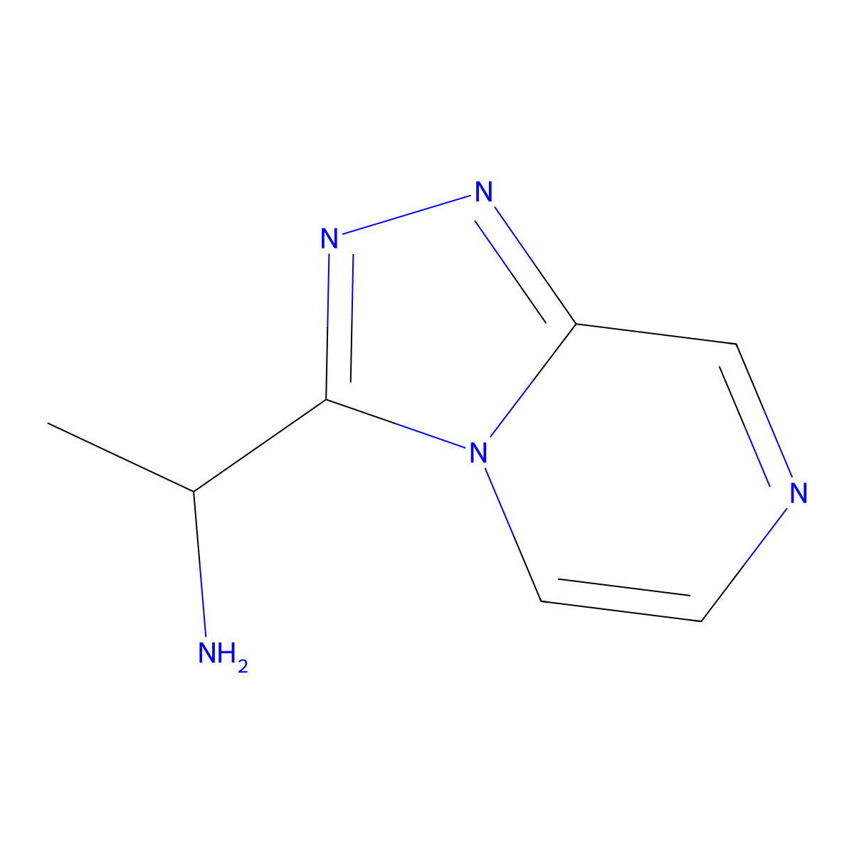 1-{[1,2,4]Triazolo[4,3-a]pyrazin-3-yl}ethan-1-amine molecular structure, CAS 1156389-51-3