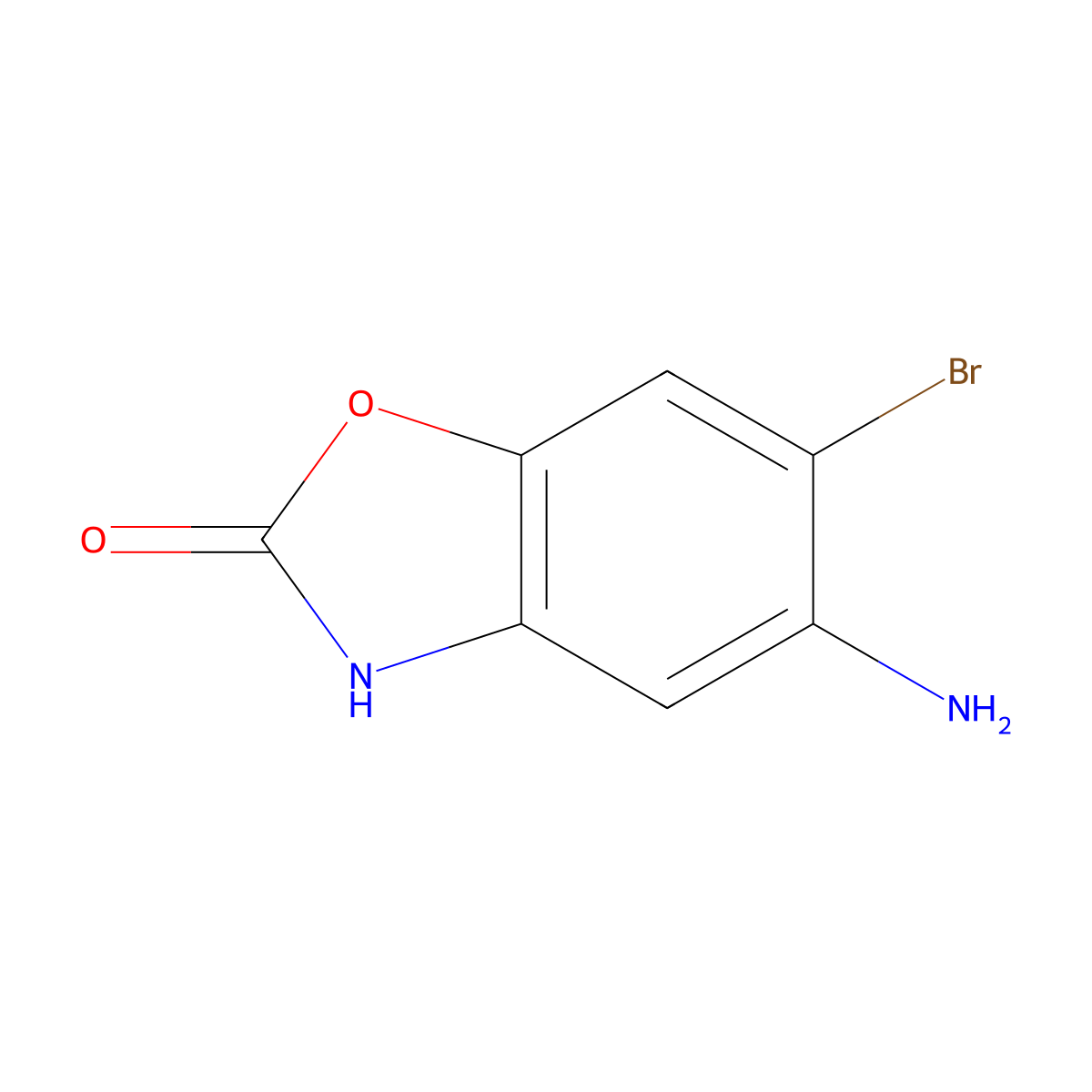 5-Amino-6-bromo-2,3-dihydro-1,3-benzoxazol-2-one molecular structure, CAS 1156389-75-1
