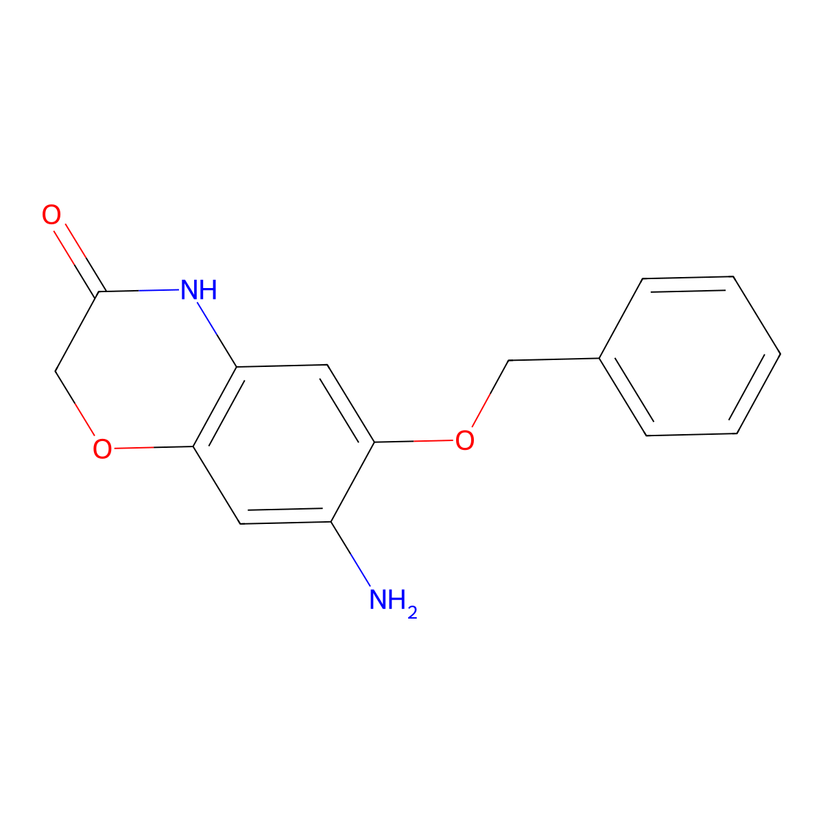 7-Amino-6-(benzyloxy)-3,4-dihydro-2H-1,4-benzoxazin-3-one molecular structure, CAS 1156389-81-9
