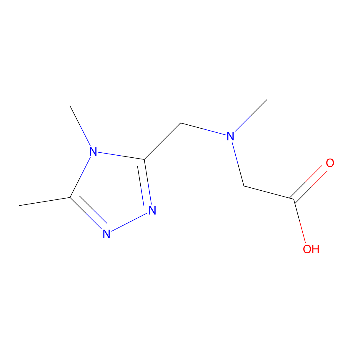 N-((4,5-Dimethyl-4H-1,2,4-triazol-3-yl)methyl)-N-methylglycine molecular structure, CAS 1156393-36-0
