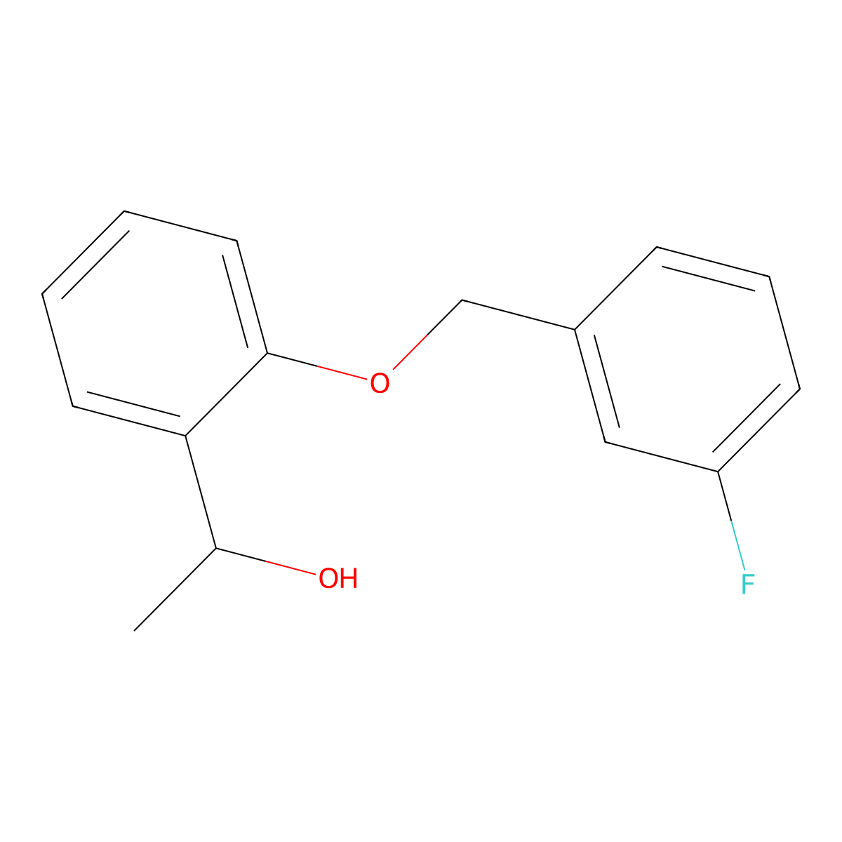 2-[(3-Fluorophenyl)methoxy]-alpha-methylbenzenemethanol molecular structure, CAS 1156393-76-8