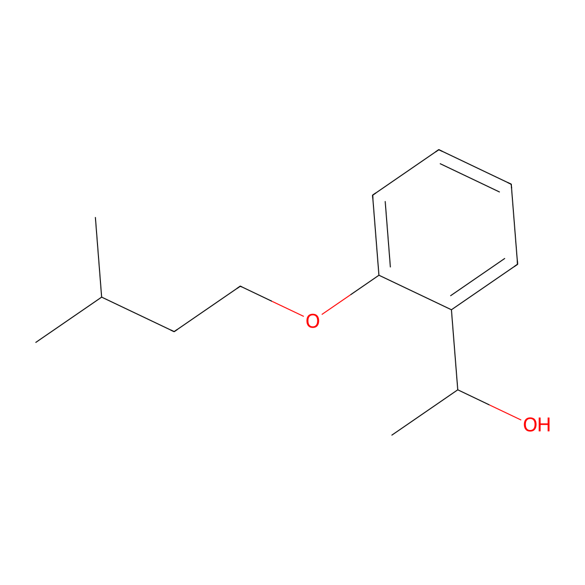 1-(2-iso-Pentoxyphenyl)ethanol molecular structure, CAS 1156394-60-3