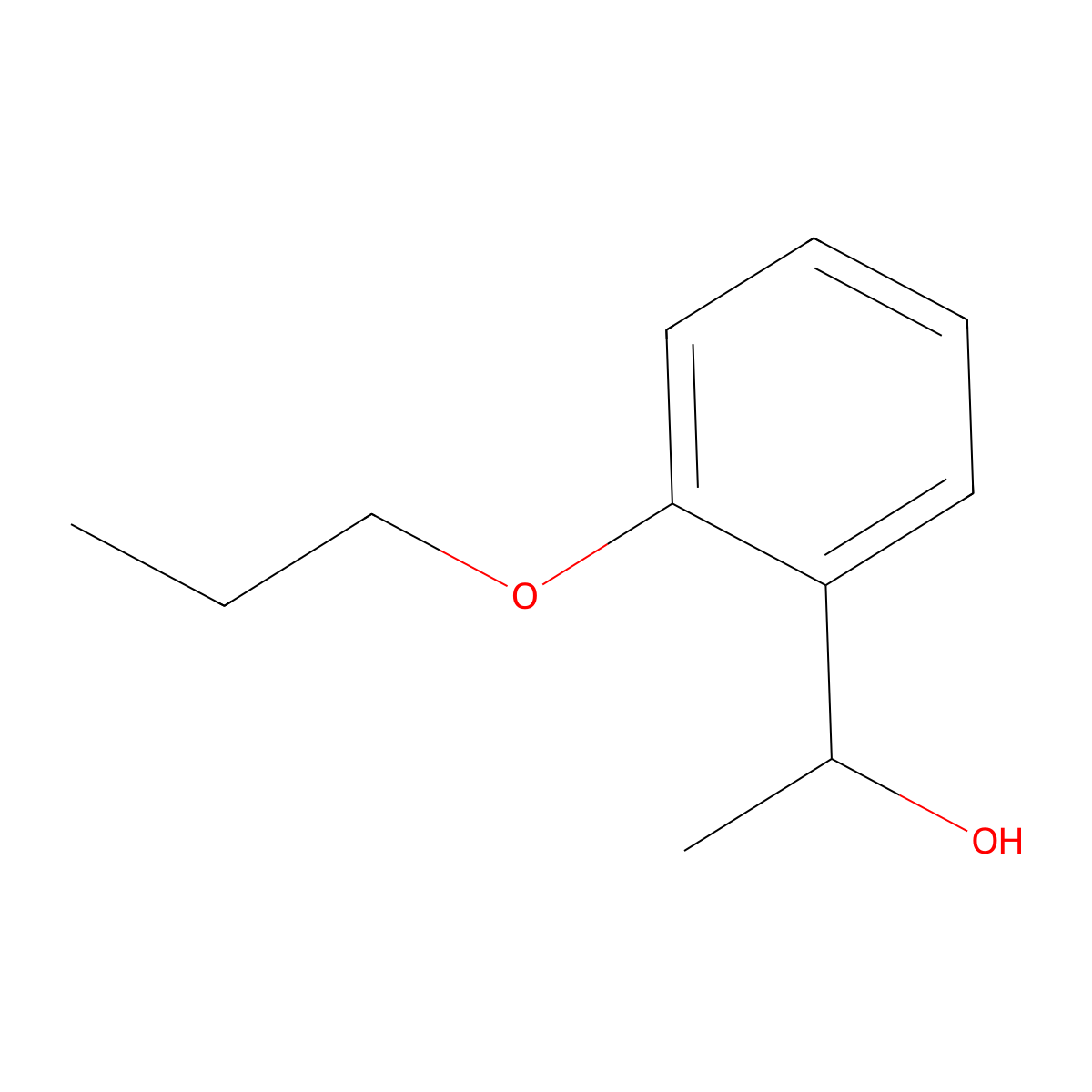 1-(2-Propoxyphenyl)ethanol molecular structure, CAS 1156396-77-8