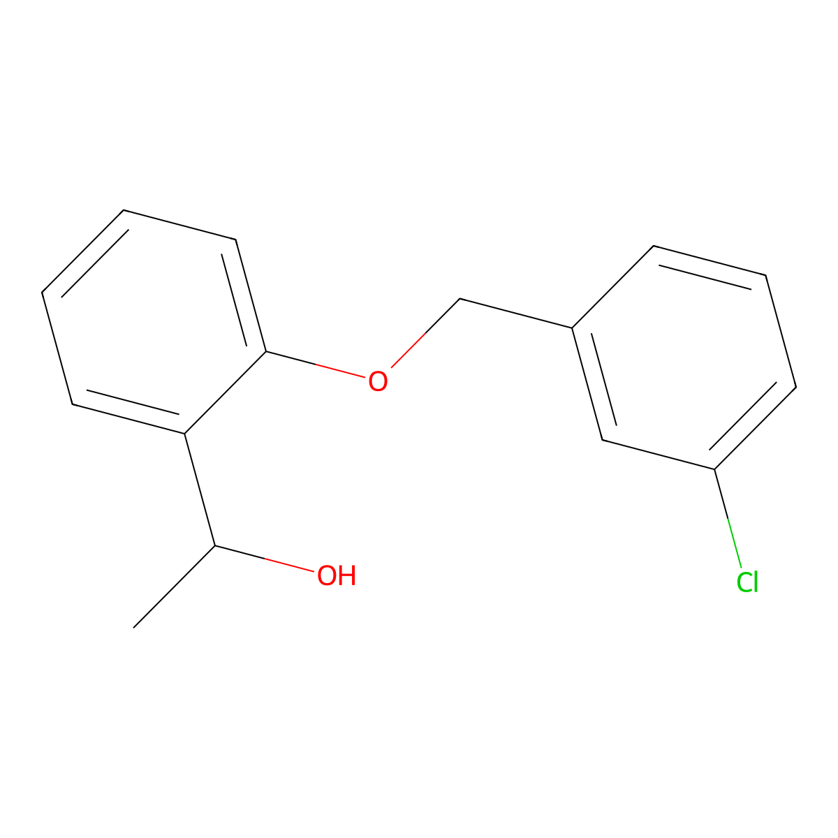 2-[(3-Chlorophenyl)methoxy]-alpha-methylbenzenemethanol molecular structure, CAS 1156396-83-6