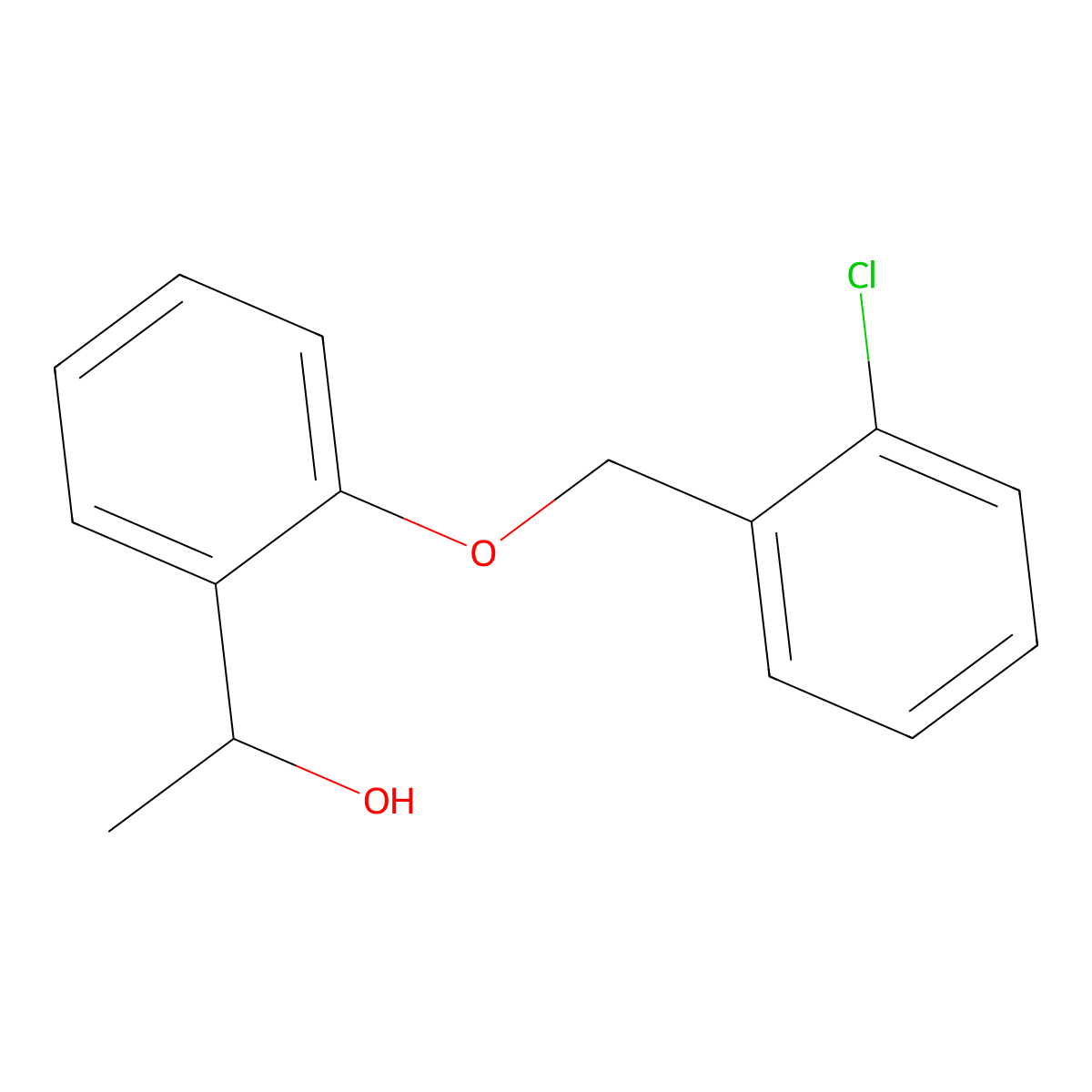 2-[(2-Chlorophenyl)methoxy]-alpha-methylbenzenemethanol molecular structure, CAS 1156397-05-5
