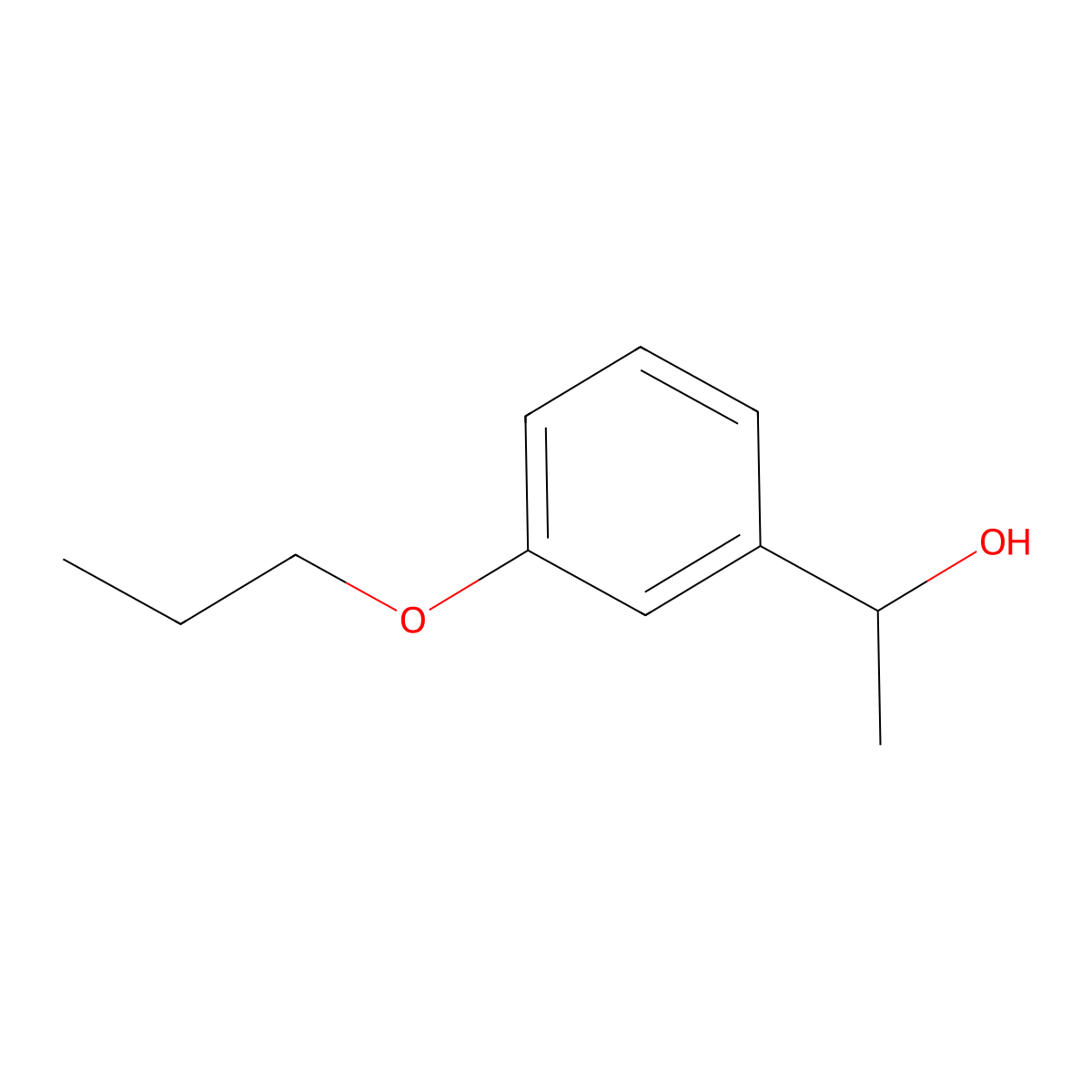 1-(3-Propoxyphenyl)ethanol molecular structure, CAS 1156397-16-8