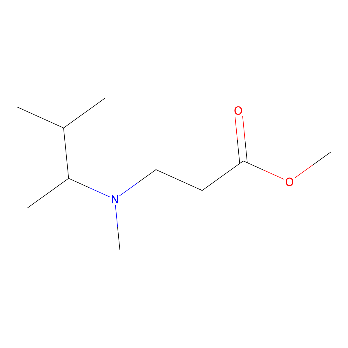 Methyl 3-(methyl(3-methylbutan-2-yl)amino)propanoate molecular structure, CAS 1156402-32-2