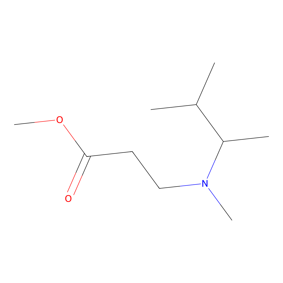 Methyl 3-(methyl(3-methylbutan-2-yl)amino)propanoate molecular structure, CAS 1156402-32-2