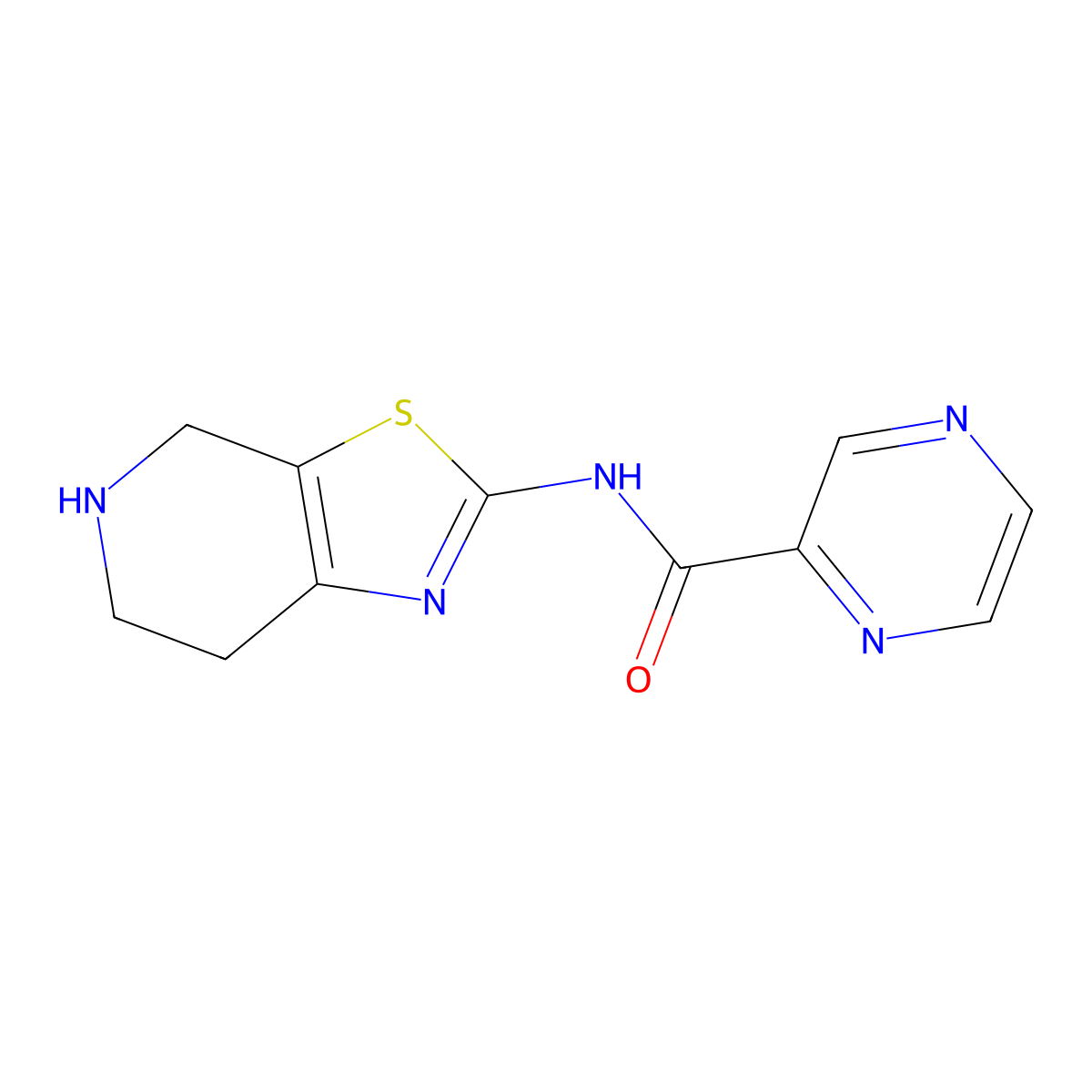 N-(4,5,6,7-Tetrahydrothiazolo[5,4-c]pyridin-2-yl)pyrazine-2-carboxamide molecular structure, CAS 1156402-61-7