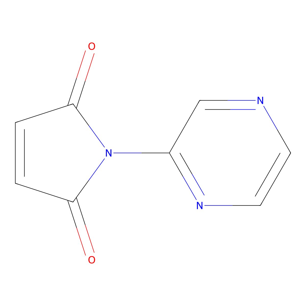 1-(pyrazin-2-yl)-2,5-dihydro-1H-pyrrole-2,5-dione molecular structure, CAS 1156405-18-3