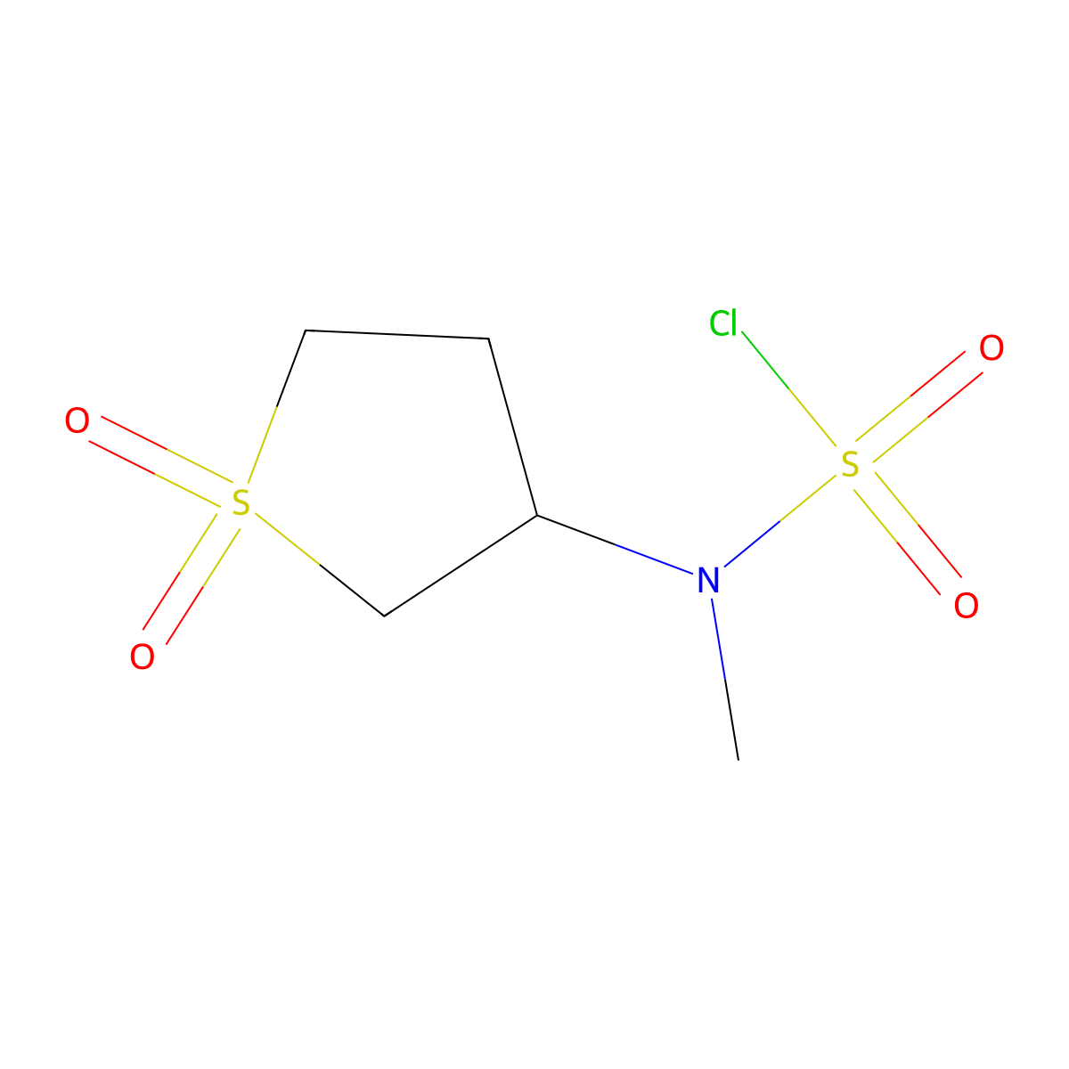 n-(1,1-Dioxo-1lambda6-thiolan-3-yl)-n-methylsulfamoyl chloride molecular structure, CAS 1156413-23-8