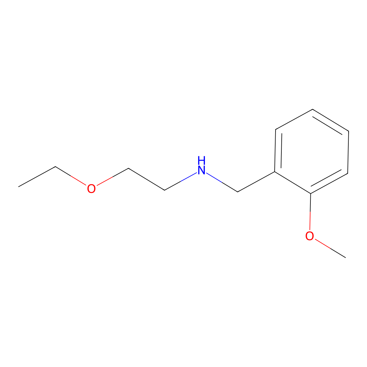 (2-Ethoxyethyl)[(2-methoxyphenyl)methyl]amine molecular structure, CAS 1156424-48-4